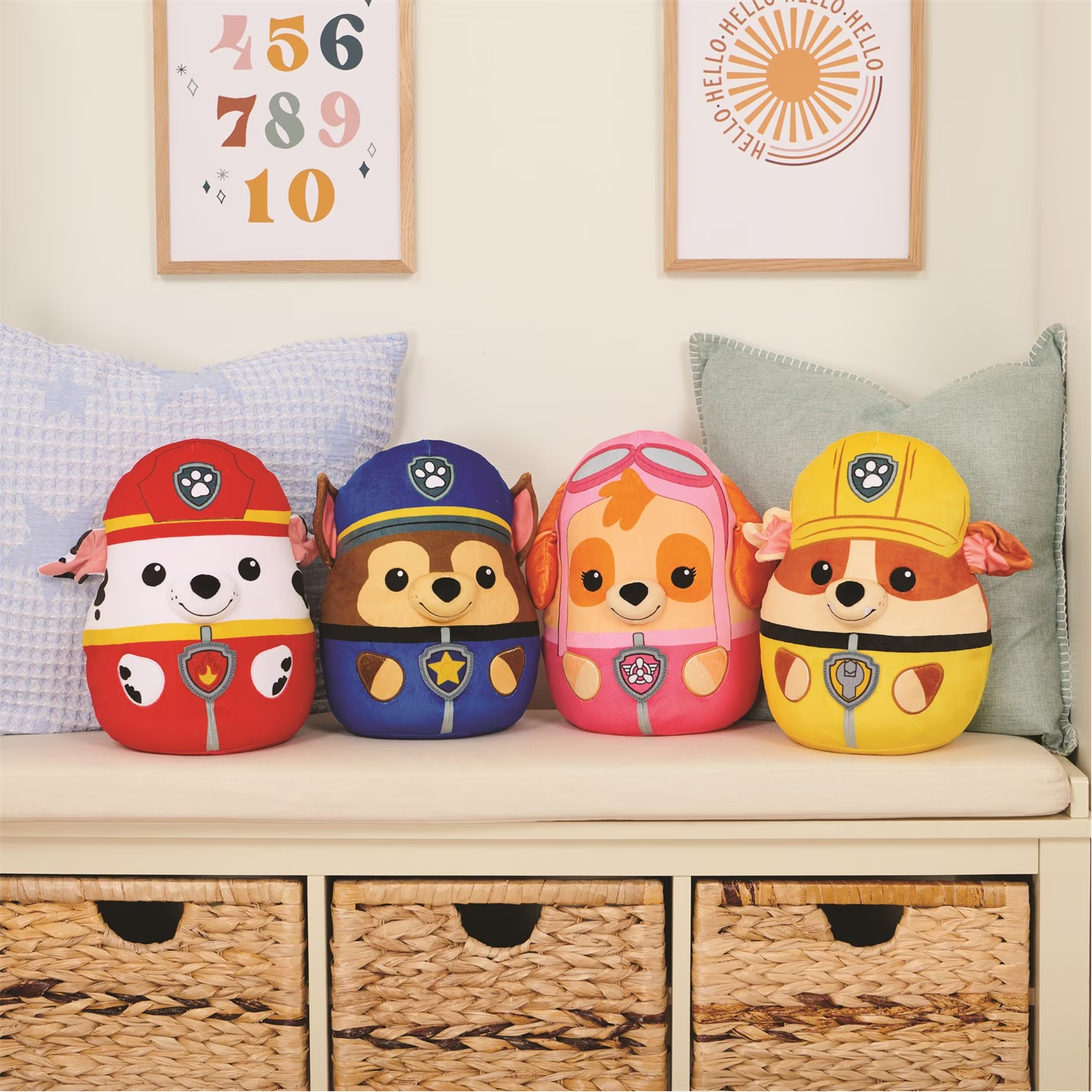 NEW OFFICIAL PAW PATROL RUBBLE SQUISH PLUSH TOY - 30CM /12 INCH