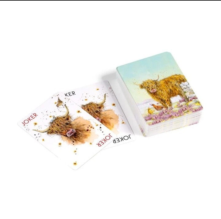 JAN PASHLEY HIGHLAND COO COW PLAYING CARDS 