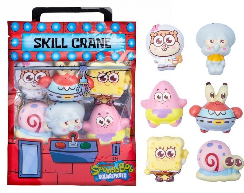 Official Nickelodeon SpongeBob SquarePants Squishy Pals- Patrick - Mr Crabs 6pck