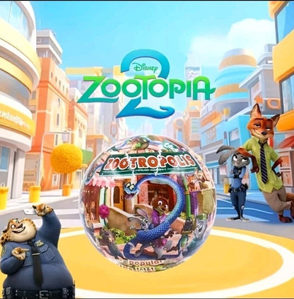 2 Disney Zootopia Mystery Blind Box Suprise Balls 3D Figurine BagClip Keychains 