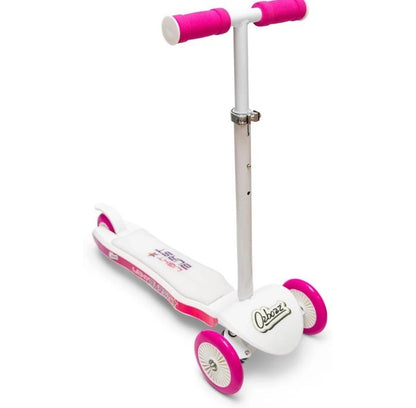 Ozbozz Light Burst 3 Wheel Scooter - Pink & White 