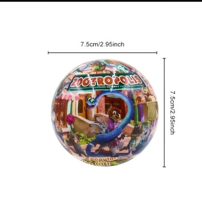 2 Disney Zootopia Mystery Blind Box Suprise Balls 3D Figurine BagClip Keychains 