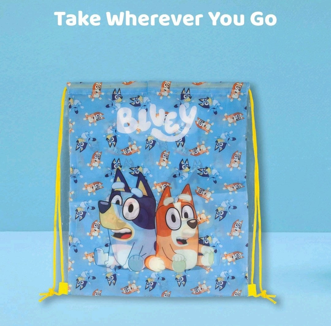 OFFICIAL Bluey & Bingo Drawstring Bag Kids PE Gym Swim School Backpack Rucksack