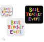 Thank You, Best Teacher Ever Gift /Present, Tea Or Coffee Coaster Set