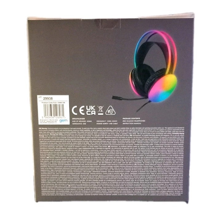 ZENSO RGB Gaming Headphones with Mic - Light Up - USB Wired Headset