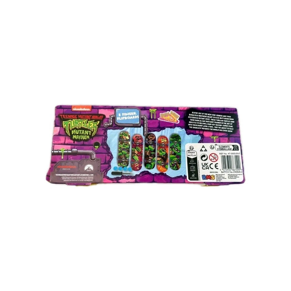 *BRAND NEW* Teenage Mutant Ninja Turtles TMNT Pack Of 5 Finger Skateboards
