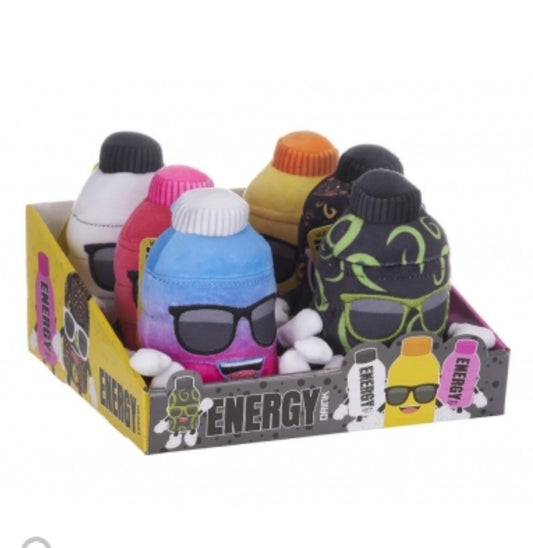 Official Energy Drink Series 2 Plush Bag Clips Keyring - 6 Assorted Colours