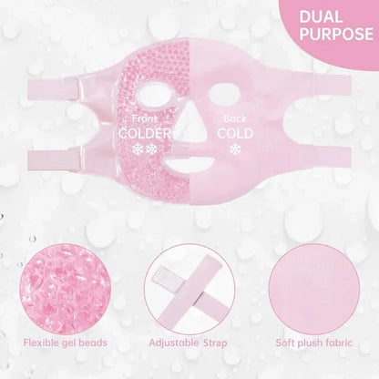 Cooling Gel Face Mask - Cold Pain Headaches- Stress Relief Muscle Relaxing Sleep