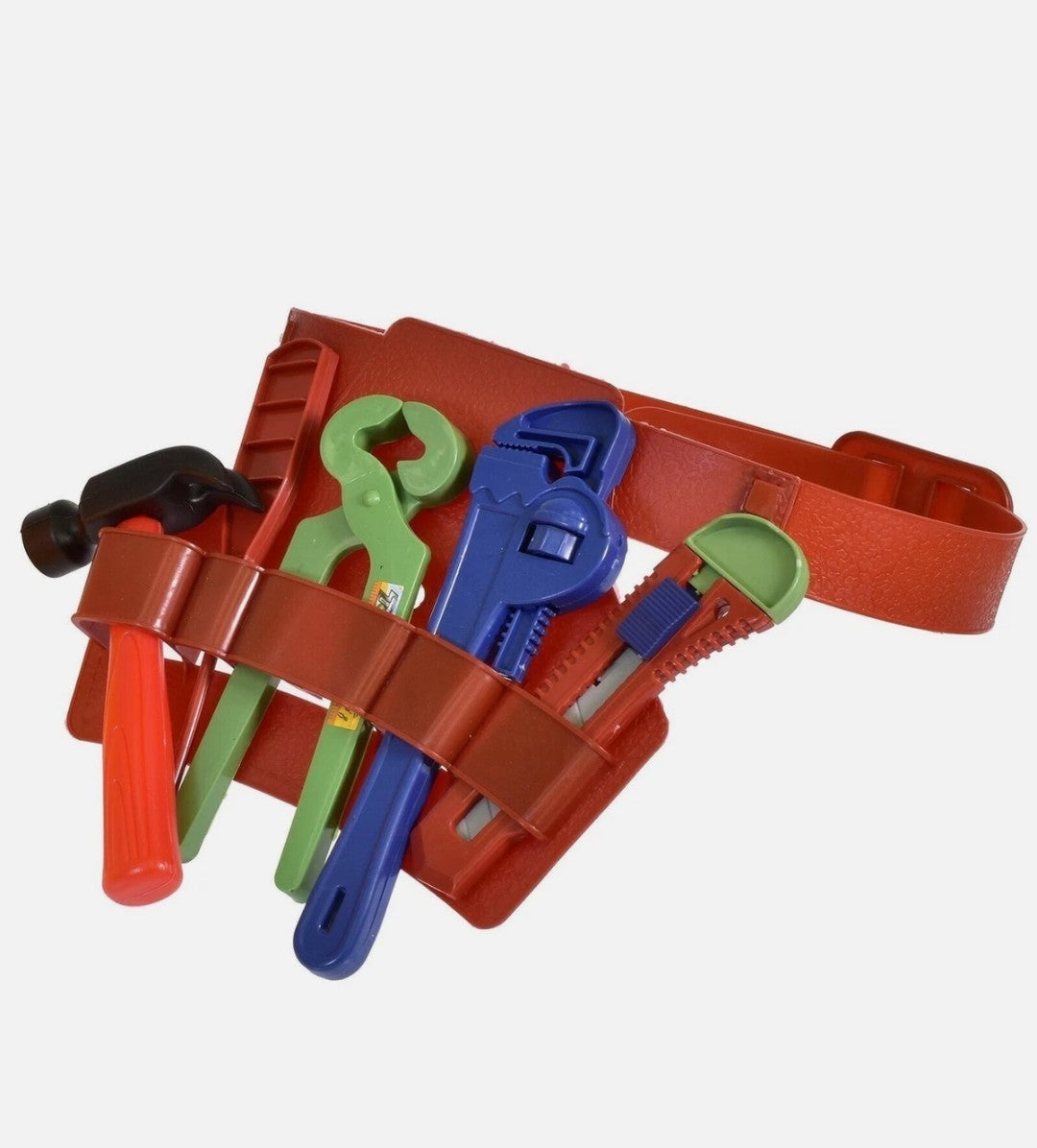 Kids Children's Builder Toy Set: Hard Hat, Tool Belt & 5 Tools