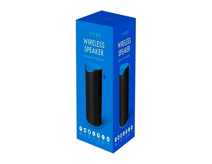 Zenso Wireless Speaker Portable Tower with Fabric Grill - Assorted Colours 