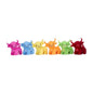 WOBBALES Deluxe Highland Cow Plush Toy - Bright Colours 23cm
