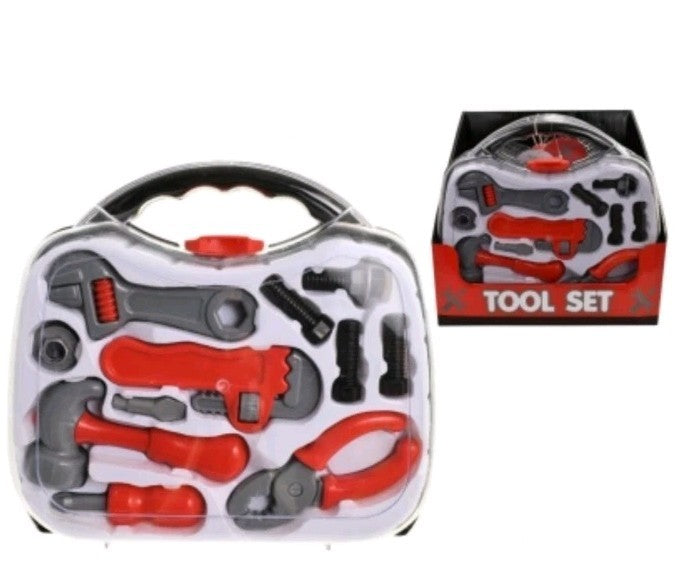 CHILDREN KIDS CONSTUCTION BUILDER TOY SET  - INCLUDES SPANNER AND A CARRY CASE