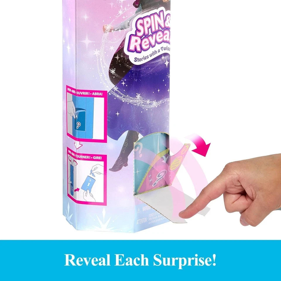 Disney Frozen Anna Fashion Doll Set, Spin & Reveal with 11 Surprises Incl