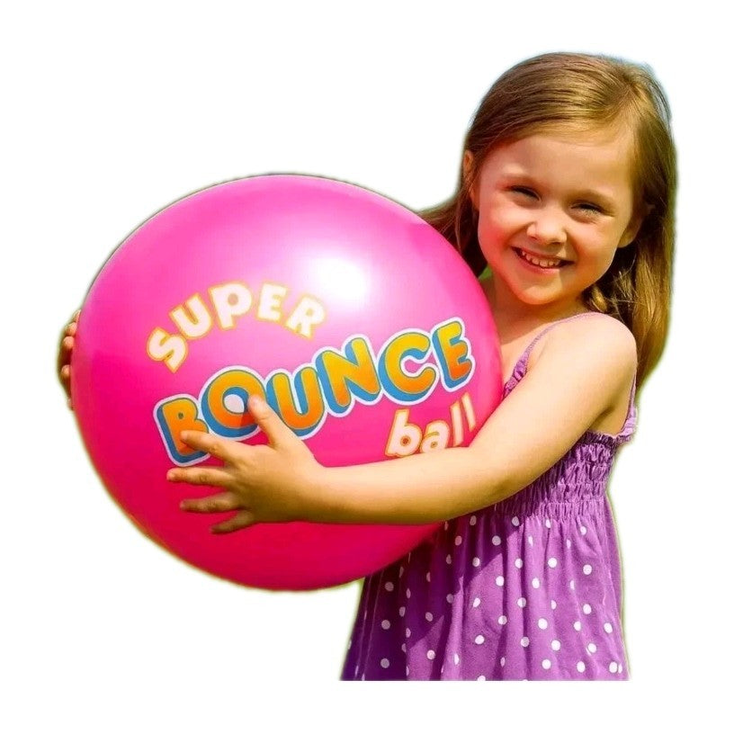 Fun Hub Giant Super Bounce Ball - 45cm Inflatable Outdoor Toy with Foot Pump