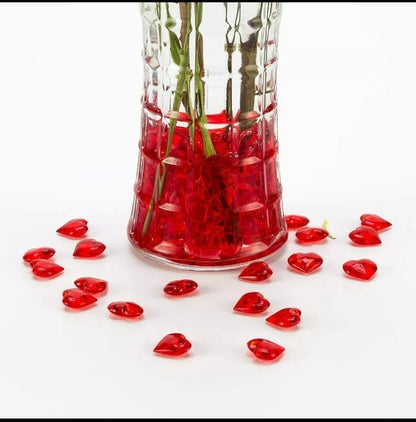 VALENTINES DAY ACRYLIC HEARTDECORATIONS 75G
