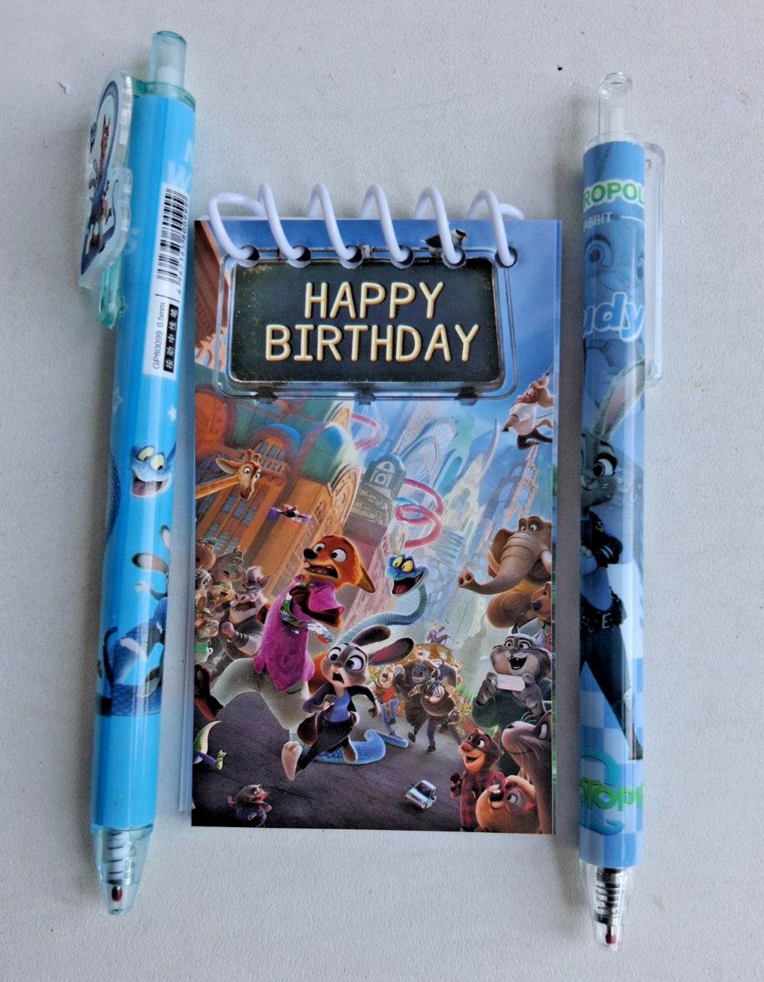 Zootopia 2 Mini "Happy Birthday" Notepad & Pen Stationery Sets –Choose Your Set!
