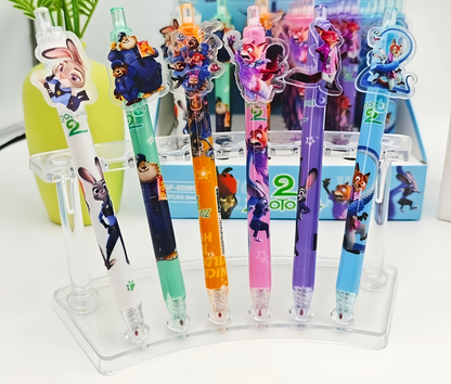 8 Disney Zootopia 2 Character Retractable Gel Pen Set