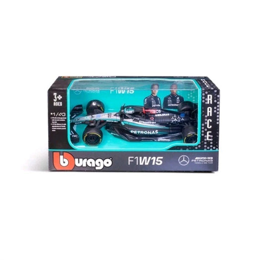 Bburago F1 Mercedes AMG W15 2024 Russell #63 1:43 Diecast Model B18-38176R
