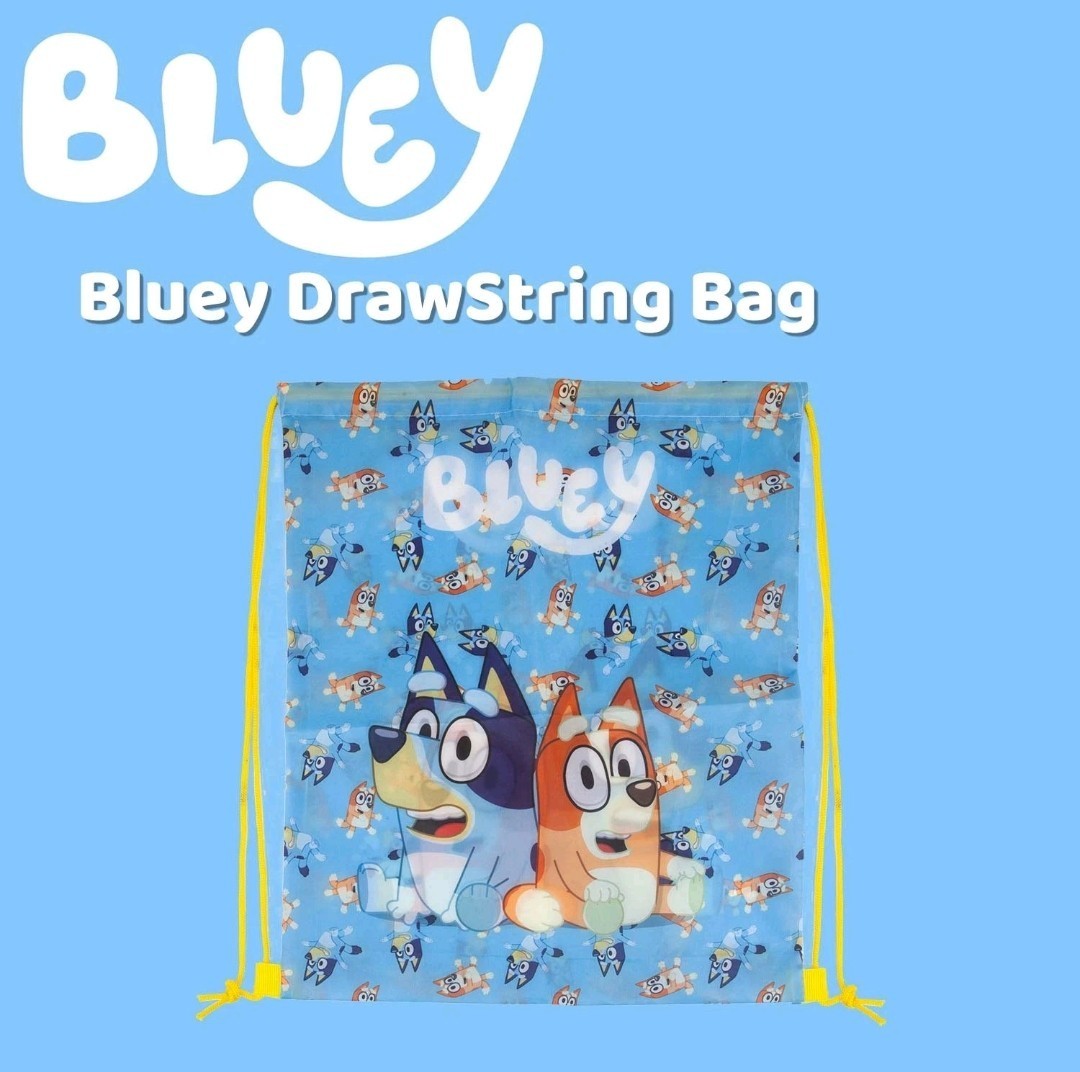 OFFICIAL Bluey & Bingo Drawstring Bag Kids PE Gym Swim School Backpack Rucksack
