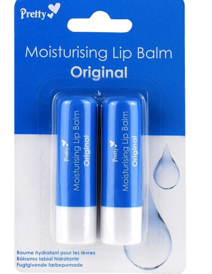 Pretty Moisturising Lip Balm Salve Twin Pack Dry Chapped Lips Different Flavours