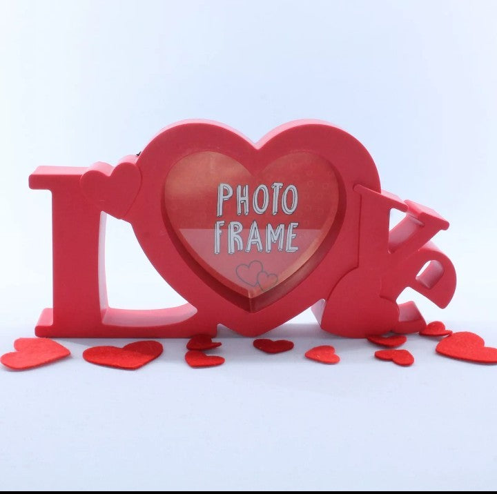 VALENTINES DAY LOVE PHOTO FRAME - RED OR WHITE FRAME
