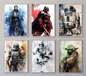 Star Wars Watercolour Set of 6 Unframed Prints Obi Wan Vader Yoda Stormtrooper