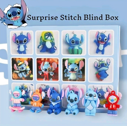 Disney Stitch: Vinyl Plush Pendant Surprise Blind Includes X12 keychains Per Box