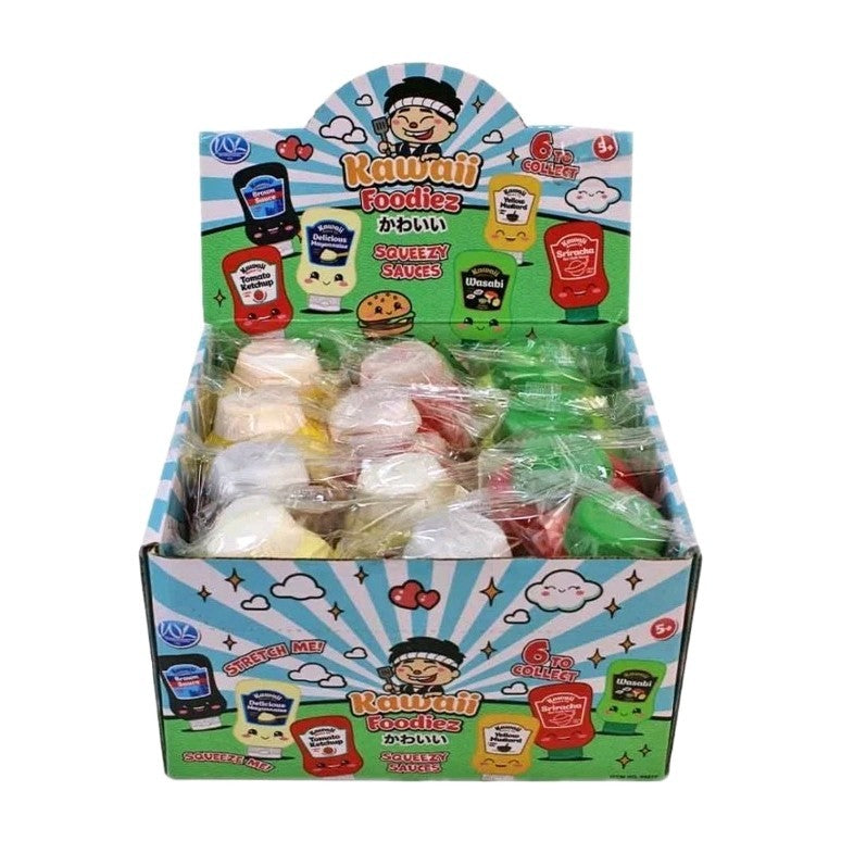 Kawaii Foodiez Squeezy Sauces - Collectible Sensory Fidget Toys (6 to Collect!)