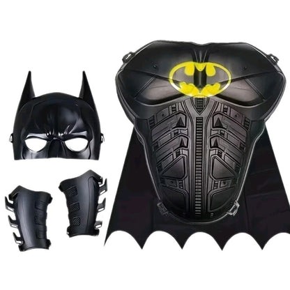 Childs 5Pcs Batman Dark Knight Dress Up Gear Chest Plate Mask Arm Guards Set