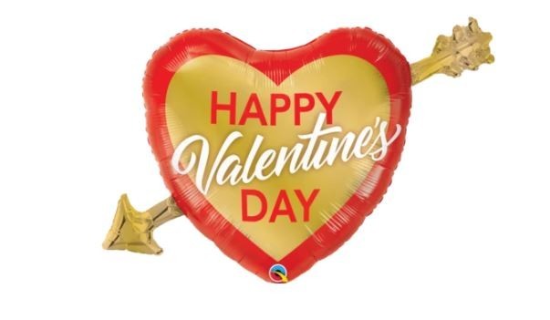 Valentines Day Foil Balloons For That Somebody Special: Heart, Marble, Abstract