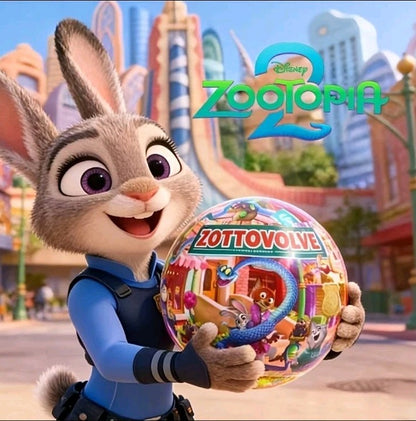 2 Disney Zootopia Mystery Blind Box Suprise Balls 3D Figurine BagClip Keychains 