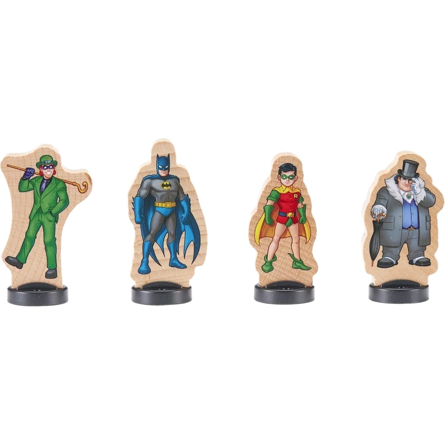  Batman Wooden Superheroes & Villains 4 Figure Set 1 SUPPLIED 