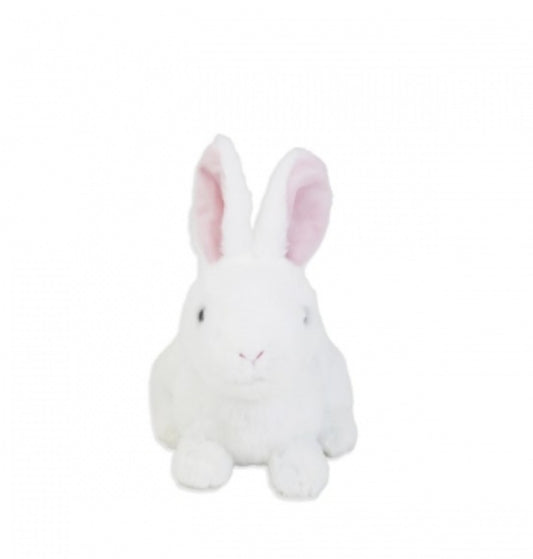 White Fluffy Easter Bunny Plush 8" - Easter Gifts 
