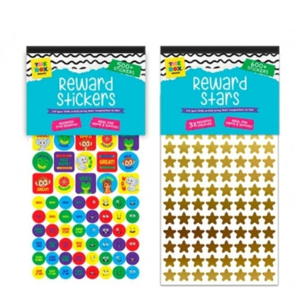 Assorted Children's Reward Stickers & Gold Stars - 500+ & 600 Stickers 