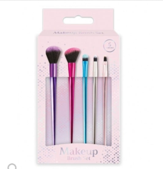 Colourful Makeup Brush Set - 5 Pack Eye Lip Soft Brushes Easy Makeup Application