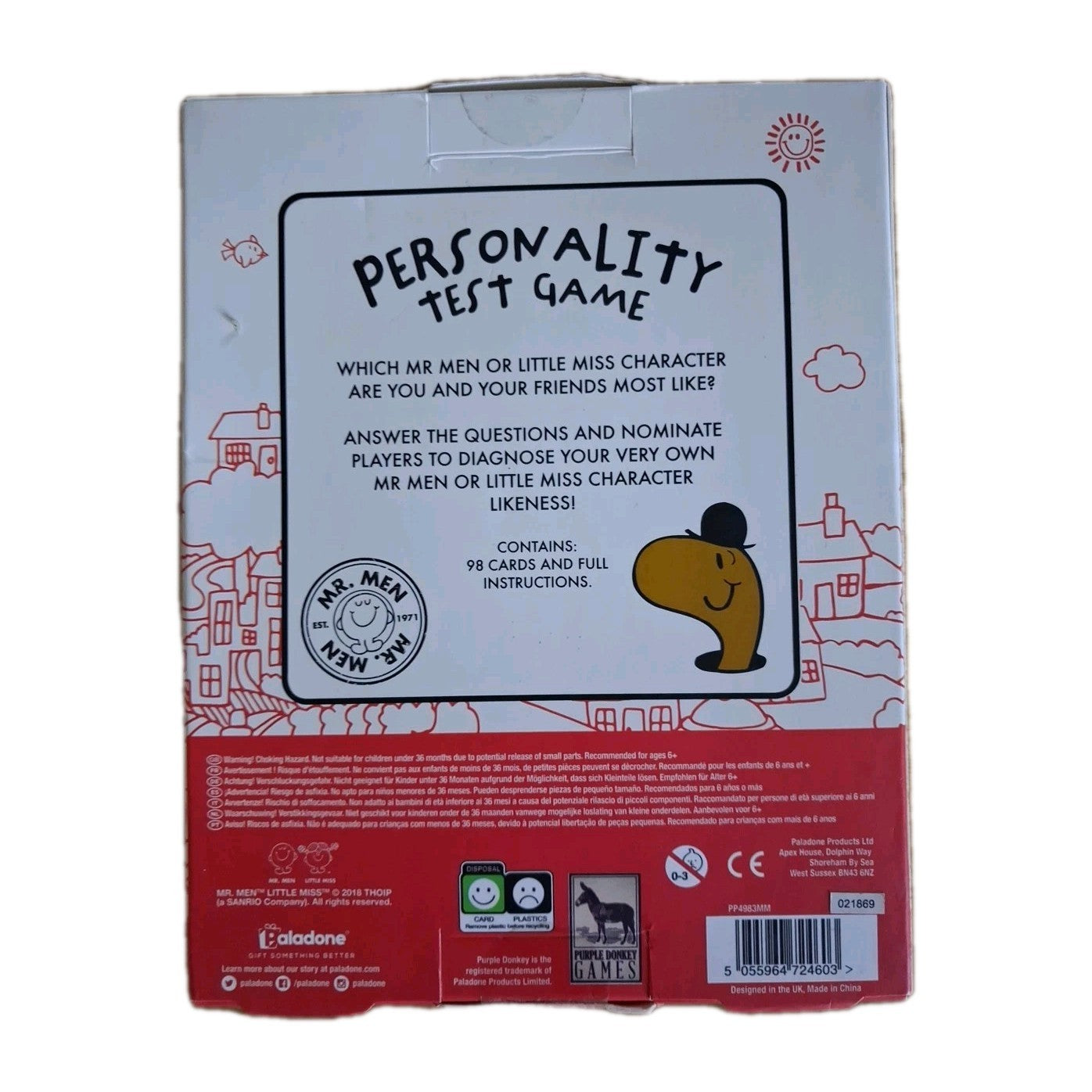 Mr Men Little Miss Personality Test Game (Paladone) – Party/Card Game