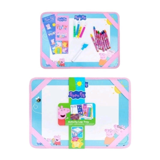 Peppa Pig Activity Lap Tray - Craft Tray - White Board - Perfect For Travel
