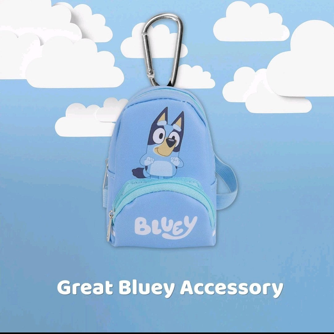 Bluey Backpack Bag Clip Childrens Video Game Accessories 12. 5cm x 9cm Blue
