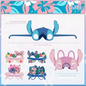 6pcs Disney Lilo & Stitch Paper Glasses Photo Booth Props Birthday Party Favors