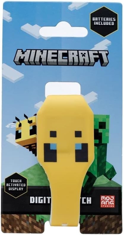 Children's Official Minecraft - Faces Silicone Digital Watch - pink - Pig Face