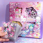 Sanrio Sticker Gift Set 100 Sheets Kawaii Cute Scrapbooking Kuromi Cinnamoroll