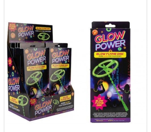 Glow Power: Glow-in-the-Dark Flying Disc Spinner Toy