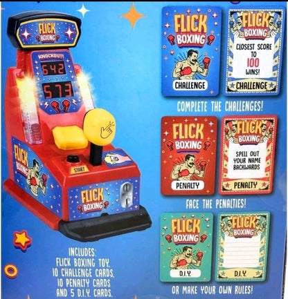 Games Hub Flick Boxing Mini Arcade Game Tabletop Punch Machine Electron