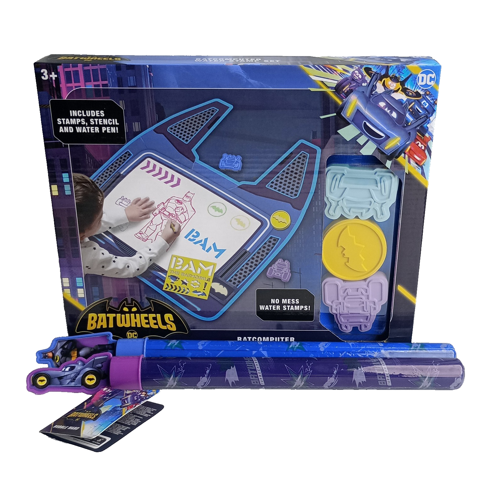 🃏 Bat Computer Water Stamp And Batman Bubble Wands Bundle