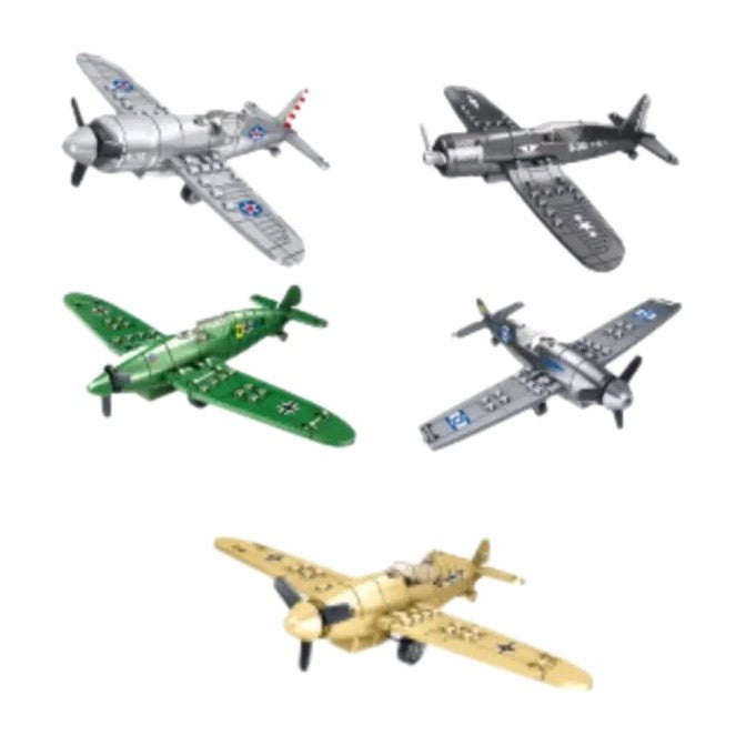 WWII Army Fighter Plane Building Blocks - US/German/Soviet
