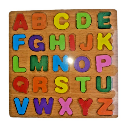 Bright & Colourful Wooden Alphabet Puzzle – Educational Preschool Matching Game