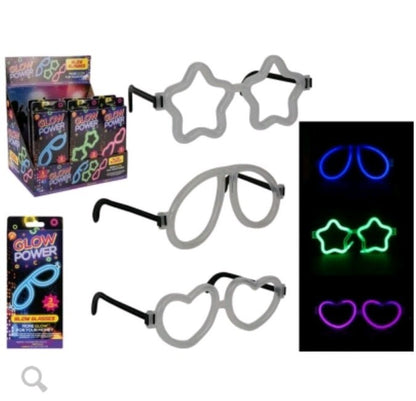 Glow in the Dark Neon Glasses X3 Pairs - Light Up - Party - Dress Up Accessory 