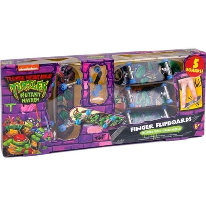 *BRAND NEW* Teenage Mutant Ninja Turtles TMNT Pack Of 5 Finger Skateboards