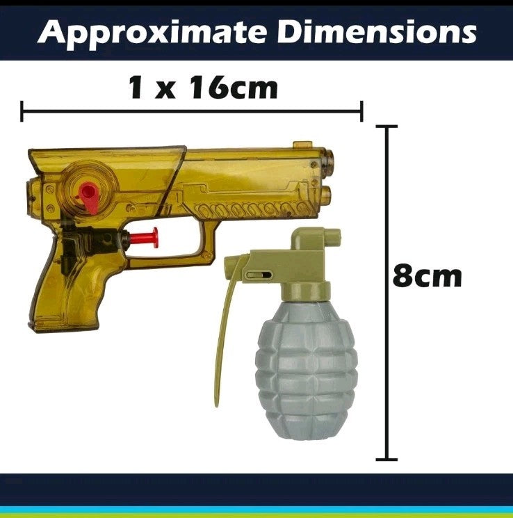  2-Piece Military Water Toy Set – Grenade Sprayer & Small Water Pistol – New
