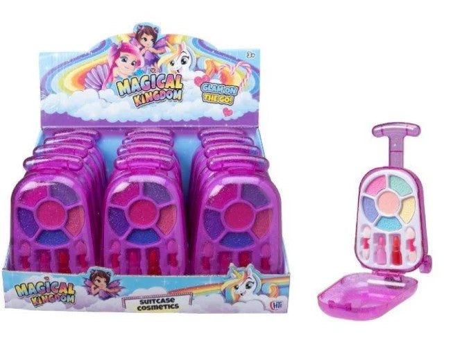 Kids Suitcase Cosmetics Set -  Eye Shadow  - Lip Stick